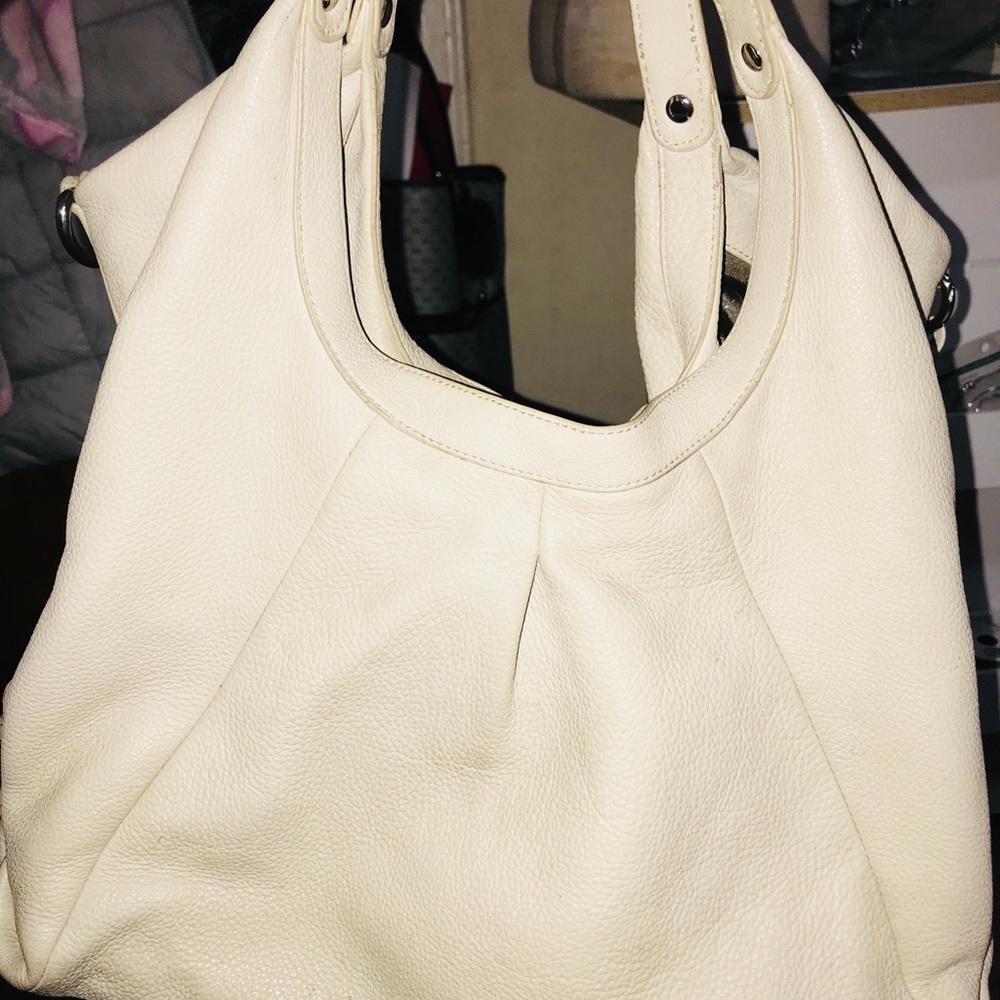 Large Vince Camuto White Hobo Bag